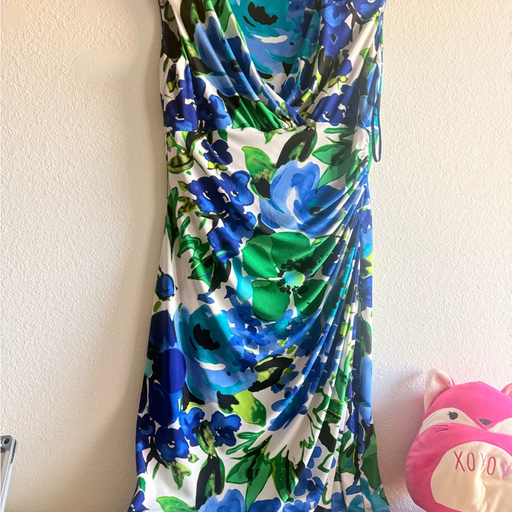 Ralph Lauren Vibrant Blue and Green Midi Dress - Picture 13 of 16